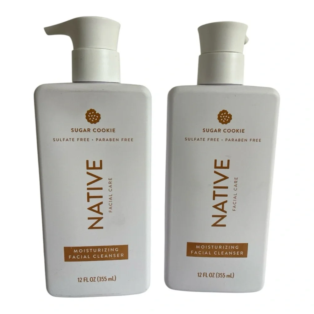 Native Moisturizing Facial Cleanser Sugar Cookie 12 fl oz Two Pack New